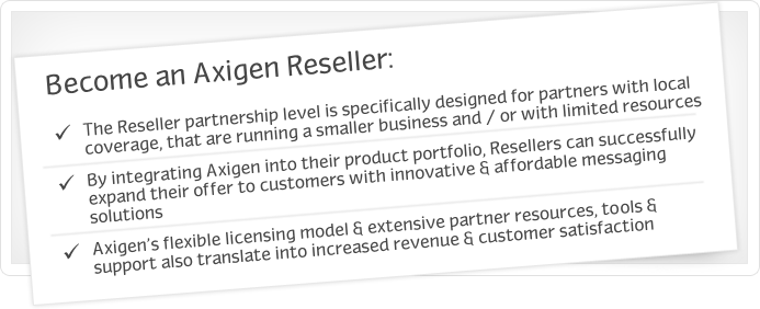 Become an Axigen Reseller
