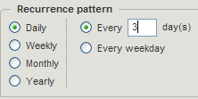 Recurrence pattern