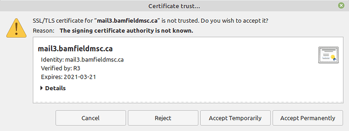 Evolution-cert-error