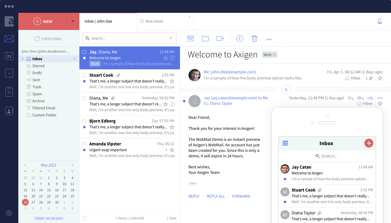 Axigen WebMail