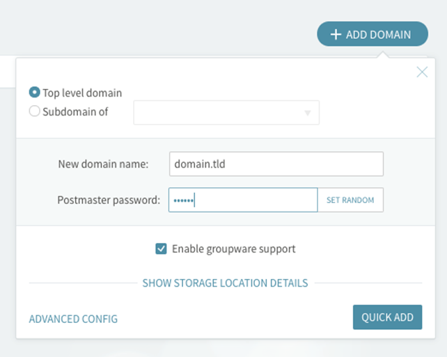 Create a Domain