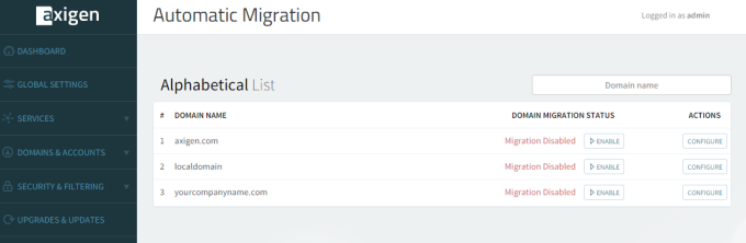 Configure Automatic Migration