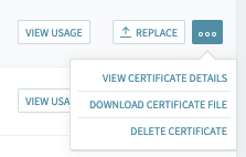 Delete, download, view SSL certificate details