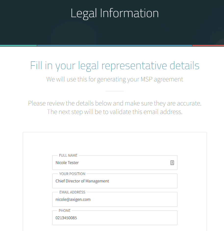 Legal-information-Axigen-Setup