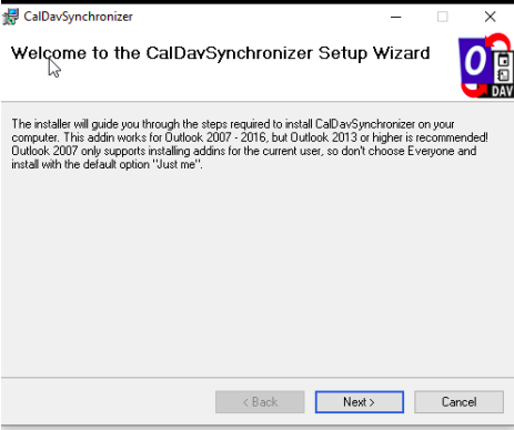 caldavsynchronizer-setup-wizard