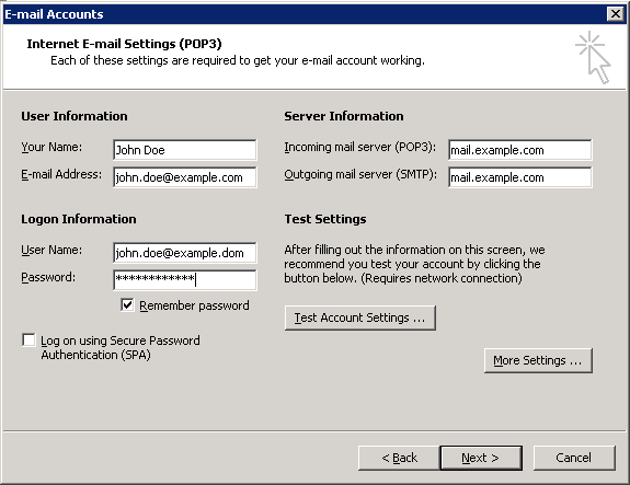 MY SMTP SERVER my smtp server: